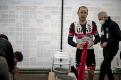 post-finish clean-up for race winner Matteo Trentin (ITA/UAE Emirates) ahead of the podium ceremony

54th Le Samyn 2022 (BEL)
One day race from Quaregnon to Dour (209km)

©kramon