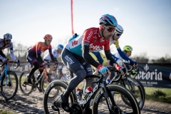 CAMPENAERTS Victor (BEL/Lotto-Dstny) racing over the scetchy cobbles55th Le Samyn 2023One day race from Quaregnon to Dour (BEL/209km)©kramon