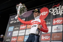 STUYVEN Jasper (BEL/Trek-Segafredo) wins teh combativity award of teh day 55th Le Samyn 2023One day race from Quaregnon to Dour (BEL/209km)©kramon