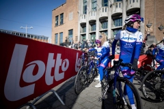 ALLEN Jessica (AUS/Jayco AlUla) at the race start of Le Samyn des Dames 2023One day race from Quaregnon to Dour (BEL/99km)©kramon